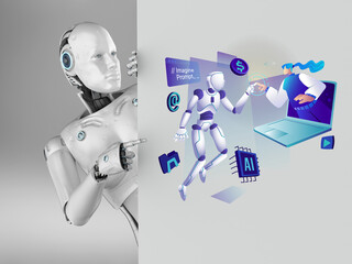 Naklejka premium AI - Future