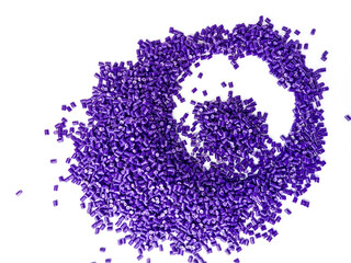 Purple masterbatch granule, violet polypropylene polymer granules, cold cutting type granule...