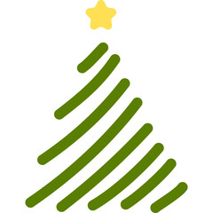 Doodle Line Christmas Tree
