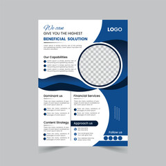 Corporate Clean and minimal business Flyer design template.