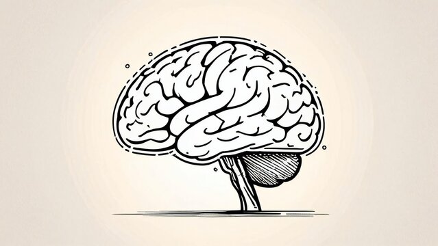 A imaginative brain sketching
