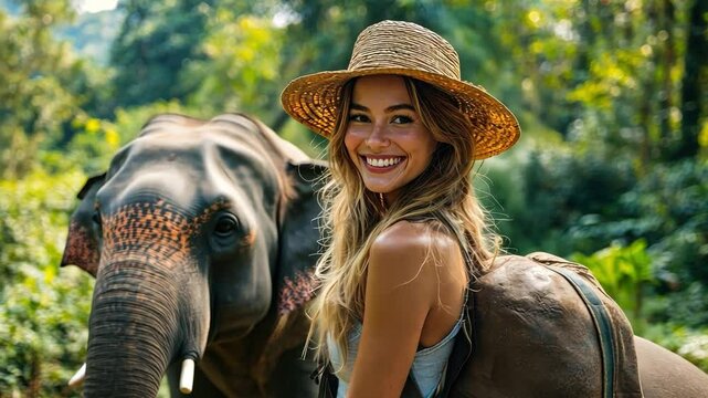 A tourism entrepreneur in Chiang Mai organizing adventure tours, planning activities like elephant trekking and zip-lining in lush tropical forests.