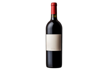 Fototapeta premium Wine bottle on transparent background. Wine related themes. Wine professions. Oenologist. Wine shop. Buying and selling wine. Images for graphic designers. Isolated wine. Image for website. PNG cutout
