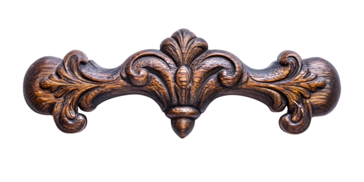 a close-up of a carved wood. 