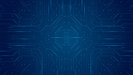 Circuit board in modern technology or Artificial intelligence AI. Computer machine learning vector editable