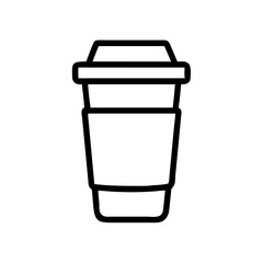 Cup with Lid on White Background