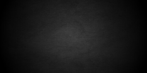 Empty dark black old wall floor background with black blackboard and chalkboard texture. Dark black concrete wall texture element vintage grunge charcoal paint rough, distress backdrop background.