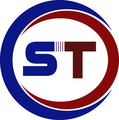 Letter ST logo Design for Financial st logo design Pro vector file.