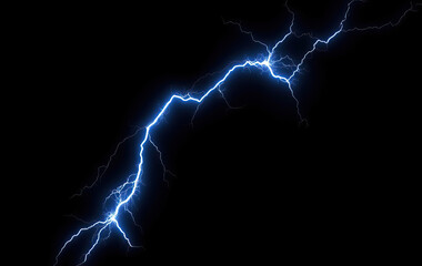 electric lightning bolts against dark sky background