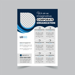 Corporate Clean and minimal business Flyer design template.