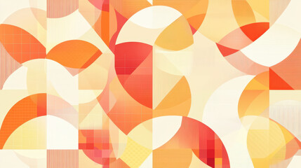 Vibrant abstract design featuring warm orange and yellow geometric shapes. Perfect for backgrounds, graphics, and modern art projects, this illustration adds a cheerful touch to any visual