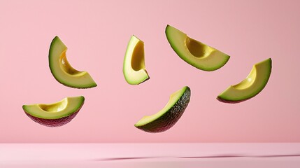 Obraz premium Minimalist Scene of Avocado Slices