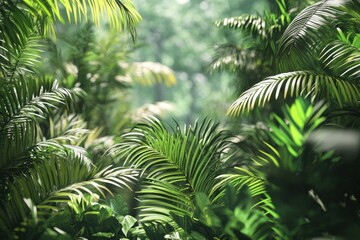 Fototapeta premium vegetation nature plant green natural environment foliage background 3d render. with generative ai