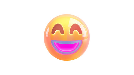 Fototapeta premium emoji smiling on transparent background