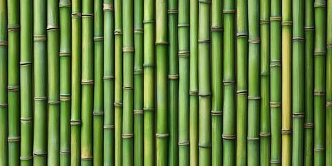 Fototapeta premium Green Bamboo Wall Background for Design Use