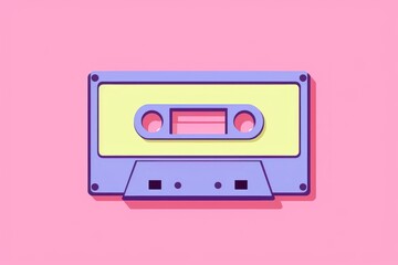 Fototapeta premium Tape cassette pixel technology equipment boombox.