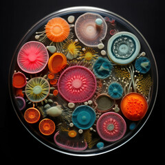 Vibrant Detailed Documentary of Microbial Life