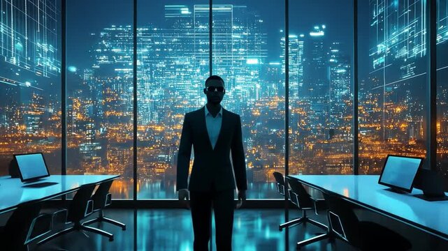 A dream business meeting in a sleek, futuristic office, where passionate entrepreneurs brainstorm groundbreaking ideas and strategies for success.