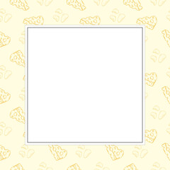 hand drawn food frame. doodle frame background