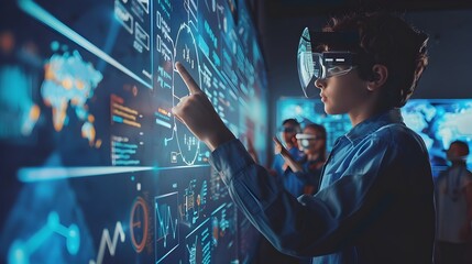 Futuristic Teacher Using Holographic Blackboard to Display 3D Lessons in Smart Classroom