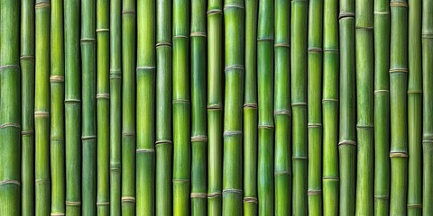 Green Bamboo Wall Background for Design Projects