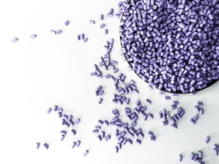 Red masterbatch granule, red polypropylene polymer granules, cold cutting type granule texture,...