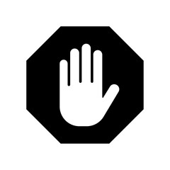 Obraz premium Stop sign with hand icon