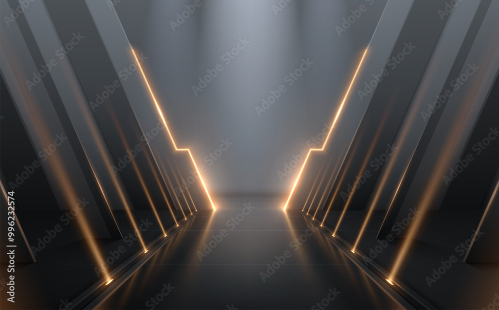 Canvas Prints futuristic empty scene with light effects