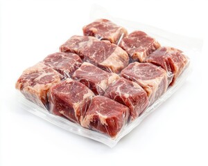 Fototapeta premium Fresh Frozen Meat Pack Close-Up Photography