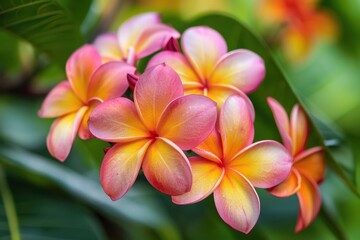 Fototapeta premium Beautiful plumeria bloom