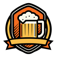 Cheers to Craft Beer: A vintage-inspired, minimalist design featuring a frosted beer mug, perfect for branding breweries, pubs, or craft beer events.  
