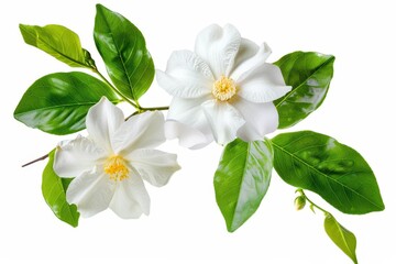 Obraz premium Isolated blooming jasmine with white background