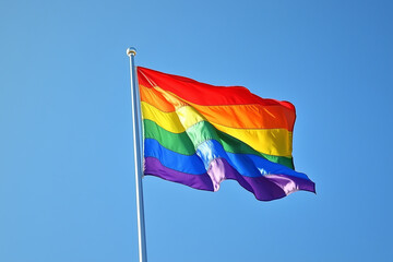 Pride Flag Flying High 01