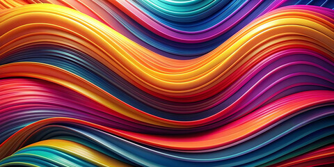 Obraz premium Abstract colorful background with dynamic wavy shapes, vibrant, modern, abstract, colorful, backdrop, design, artistic, motion