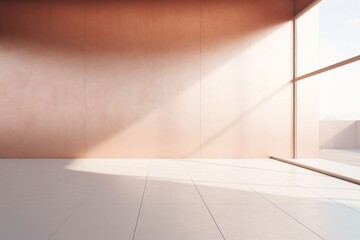 Rose gold color architecture flooring building.