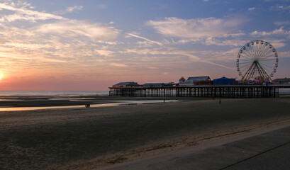 Fototapeta premium Sunset Serenity at the Pier