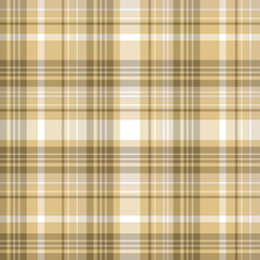 Seamless pattern in unique brown, beige and white colors for plaid, fabric, textile, clothes, tablecloth and other things. Vector image.