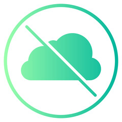 no internet gradient icon