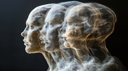 Dynamic Faceless Figures in Overlapping Motion