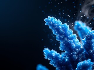 Fototapeta premium A macro shot of candied borage flowers, showing the sugar crystals on blue petals