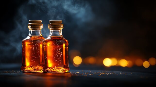 A traditional Ethiopian tej honey wine fermenting in berele bottles