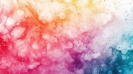 Obraz premium Colorful Watercolor Texture Splash on White Background
