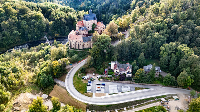 Burg Kriebstein in Sachsen mit Burgberg