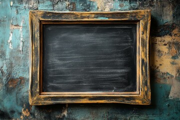 Blackboard in a Rustic Wooden Frame