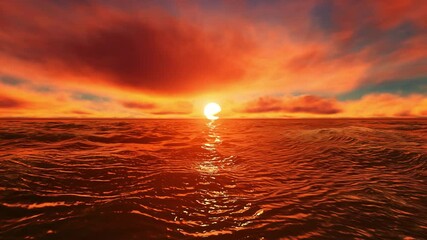 Flight over Slowmotion Waves and Timelapse Clouds