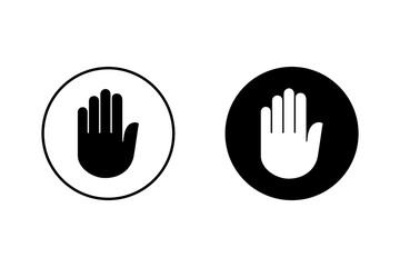 Hand icon set. hand vector icon, palm, click