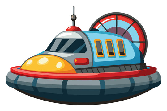 recommend clip art: Hovercraft vector vector illustration isolated on a white background