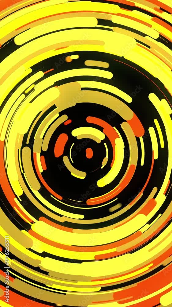 Poster abstract rotating glowing lines, 3d colorful background. animation. many narrow lines moving fast in