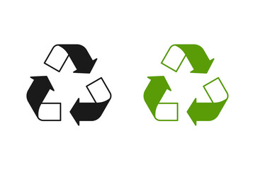 Recycle icon set. recycle symbol. vector illustration