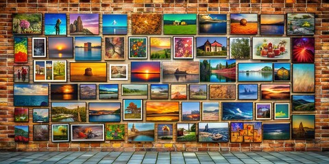 Naklejka premium A picture on a wall informative Vibrant engaging Generative AI